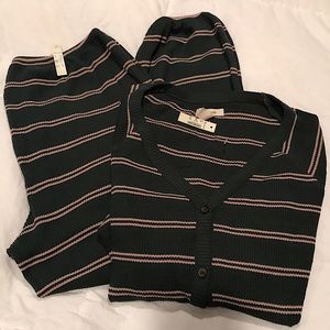 MADEWELL Striped Waffle Knit Pajamas